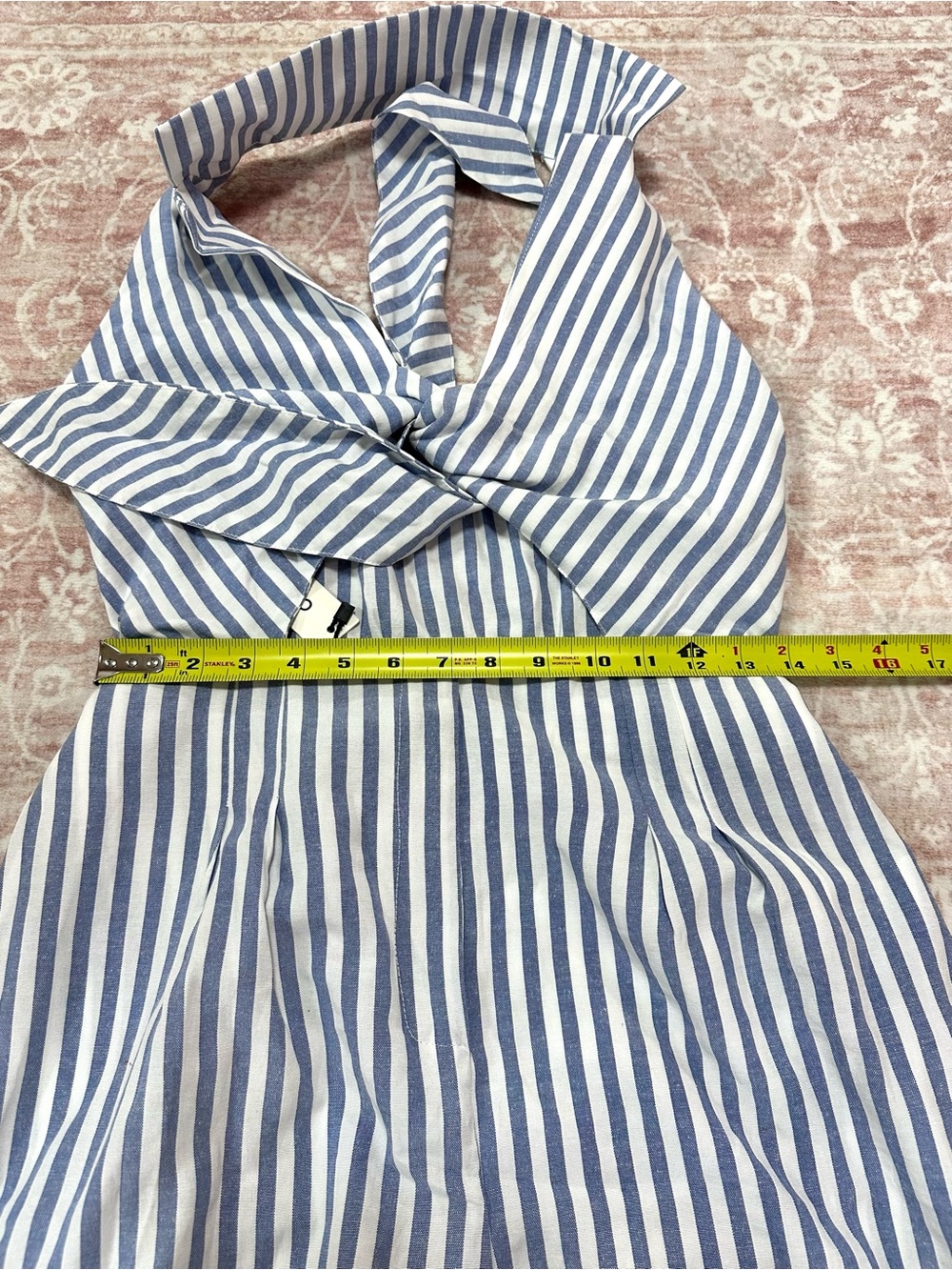 NWT 🦋 Commense Striped Tie Frint Romper - Picture 12 of 14